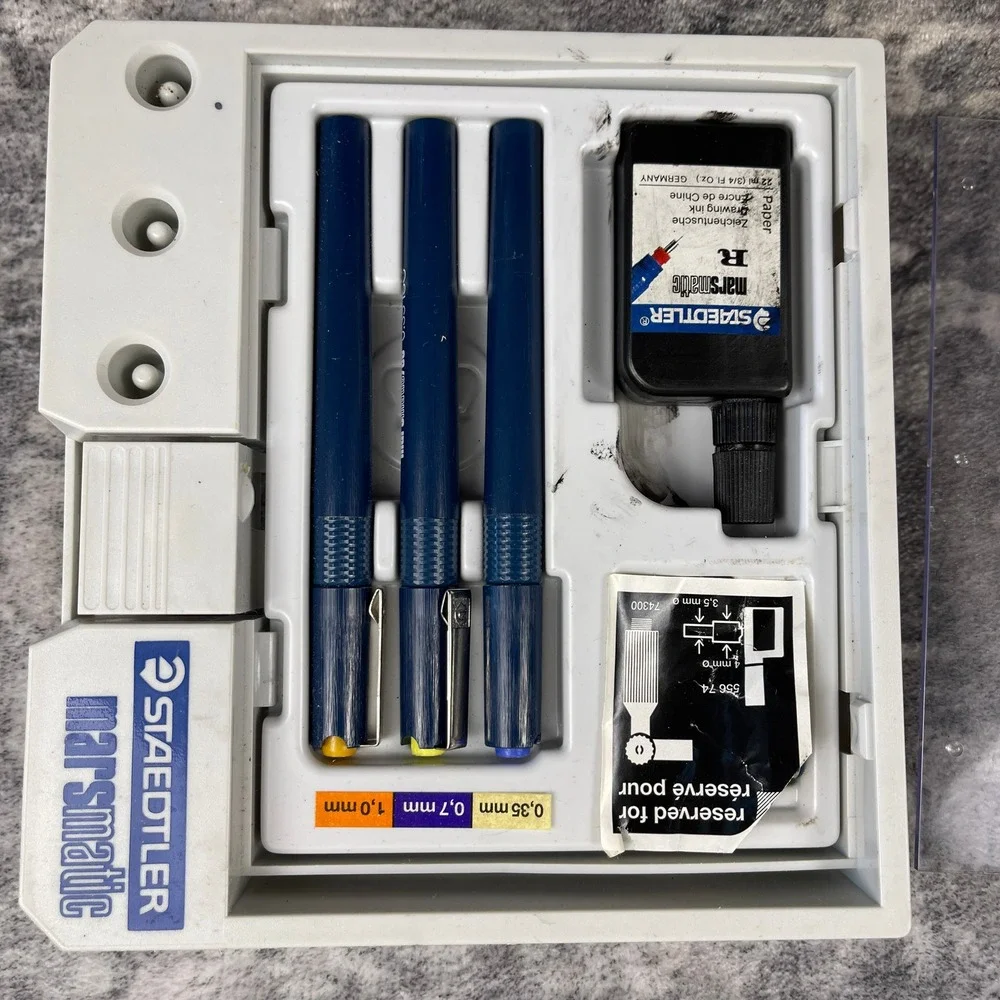 Vtg Staedtler Marsmatic 700 Technical Pen Set Drafting Repair Parts